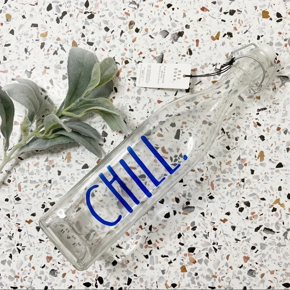 RAE DUNN Drinkware Glass Collectible Kitchen Decor Chill Beverage Vessel NWT NEW